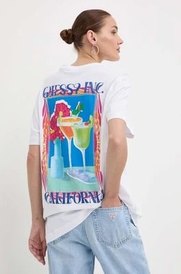 Zdjęcie produktu Guess t-shirt bawełniany damski kolor biały W4GI19 JA914