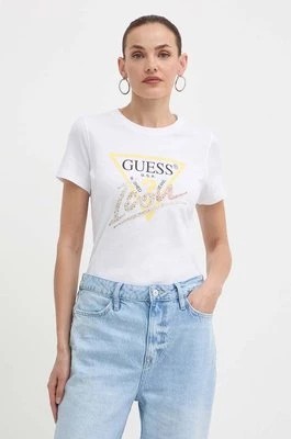 Zdjęcie produktu Guess t-shirt bawełniany damski kolor biały W4GI20 I3Z14