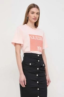 Zdjęcie produktu Guess t-shirt bawełniany damski kolor różowy W4GI16 I3Z14