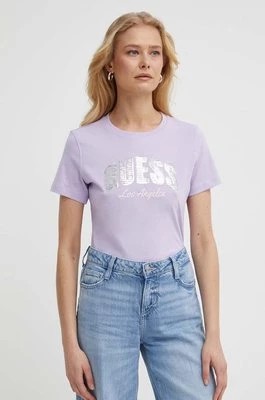 Zdjęcie produktu Guess t-shirt bawełniany damski kolor różowy W4GI31 I3Z14