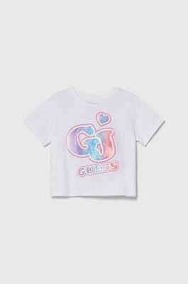 Zdjęcie produktu Guess t-shirt bawełniany dziecięcy kolor biały