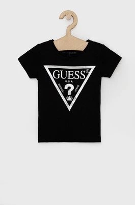 Zdjęcie produktu Guess T-shirt bawełniany dziecięcy kolor czarny
