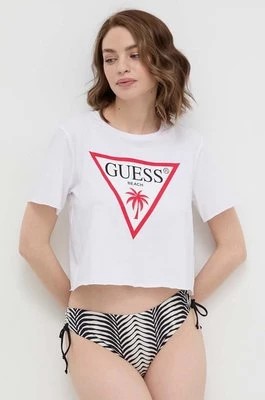 Zdjęcie produktu Guess t-shirt bawełniany kolor biały E02I01 JA914