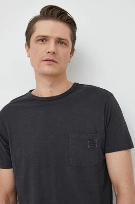 Zdjęcie produktu Guess t-shirt bawełniany kolor czarny gładki