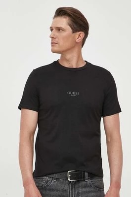 Zdjęcie produktu Guess t-shirt bawełniany AIDY kolor czarny z aplikacją M2YI72 I3Z14