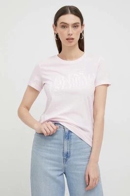 Zdjęcie produktu Guess t-shirt bawełniany kolor różowy