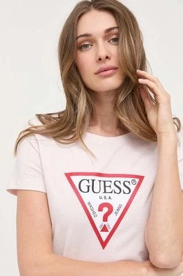 Zdjęcie produktu Guess t-shirt bawełniany kolor różowy W1YI1B I3Z14