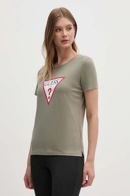 Zdjęcie produktu Guess t-shirt bawełniany kolor zielony