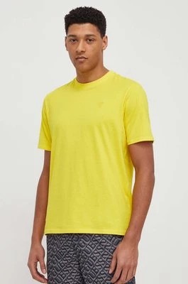 Zdjęcie produktu Guess t-shirt bawełniany kolor żółty z aplikacją F3GI00 K8HM0