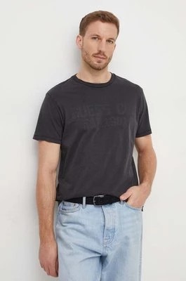 Zdjęcie produktu Guess t-shirt bawełniany męski kolor szary z aplikacją M4RI02 I3Z14