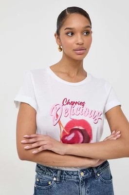 Zdjęcie produktu Guess t-shirt DELICIOUS ROL damski kolor biały W4RI22 K9SN1
