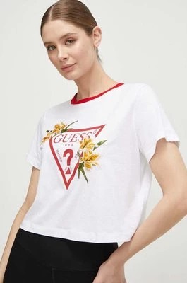 Zdjęcie produktu Guess t-shirt ZOEY damski kolor biały V4GI02 K46D1