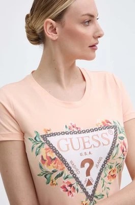 Zdjęcie produktu Guess t-shirt damski kolor pomarańczowy W4GI24 J1314