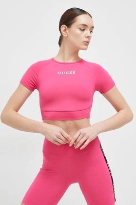 Zdjęcie produktu Guess t-shirt ALINE damski kolor różowy V3RP16 KABR0