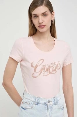 Zdjęcie produktu Guess t-shirt damski kolor różowy W4GI30 J1314