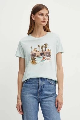 Zdjęcie produktu Guess t-shirt damski kolor turkusowy W4YI48 K9SN1