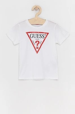 Zdjęcie produktu Guess T-shirt dziecięcy kolor biały melanżowy