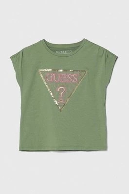 Zdjęcie produktu Guess t-shirt dziecięcy kolor zielony