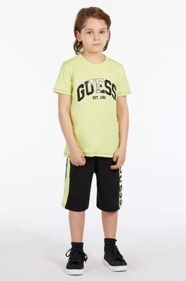 Zdjęcie produktu Guess t-shirt dziecięcy kolor zielony melanżowy