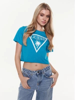 Zdjęcie produktu Guess T-Shirt Logo E02I01 JA914 Niebieski Boxy Fit