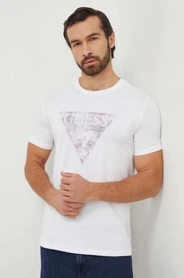 Zdjęcie produktu Guess t-shirt męski kolor biały z nadrukiem M4RI29 J1314