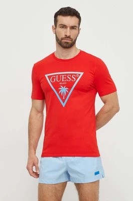 Zdjęcie produktu Guess t-shirt męski kolor czerwony z nadrukiem F4GI00 J1311