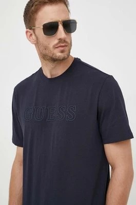 Zdjęcie produktu Guess t-shirt ALPHY męski kolor granatowy z aplikacją Z2YI11 J1314