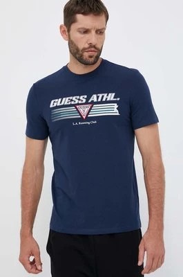 Zdjęcie produktu Guess t-shirt męski kolor granatowy z nadrukiem
