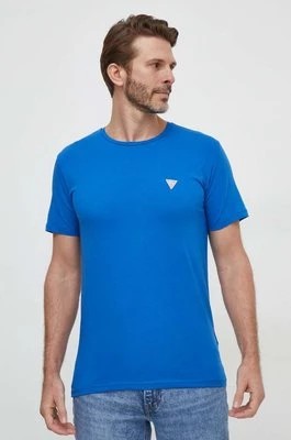 Zdjęcie produktu Guess t-shirt JOE męski kolor niebieski gładki U4RM11 K6YW0