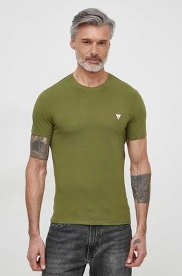 Zdjęcie produktu Guess t-shirt męski kolor zielony gładki M2YI24 J1314