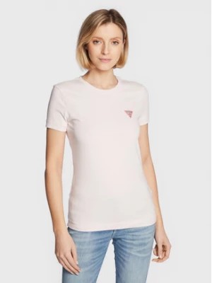 Zdjęcie produktu Guess T-Shirt Mini Triangle W2YI44 J1311 Różowy Slim Fit