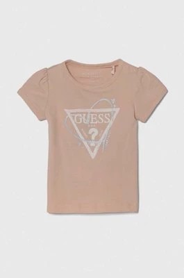 Zdjęcie produktu Guess t-shirt niemowlęcy kolor pomarańczowy