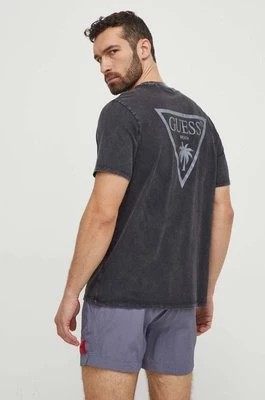 Zdjęcie produktu Guess t-shirt plażowy bawełniany kolor szary wzorzysty F4GI09 KA260