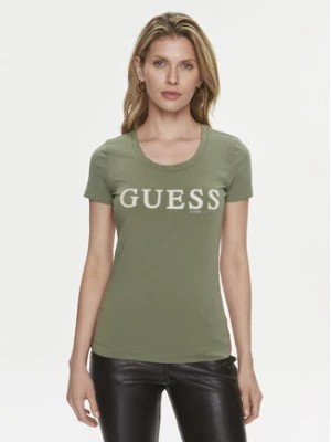 Zdjęcie produktu Guess T-Shirt Pony Hair W4RI45 J1314 Zielony Slim Fit
