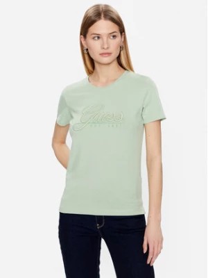 Zdjęcie produktu Guess T-Shirt Script W3GI36 I3Z14 Zielony Regular Fit