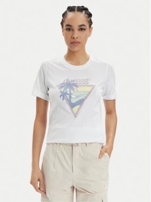 Zdjęcie produktu Guess T-Shirt Ss Rn Beach Triangle W4GI32 JA914 Biały Regular Fit
