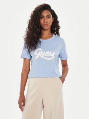 Zdjęcie produktu Guess T-Shirt W4YI09 JA914 Niebieski Regular Fit