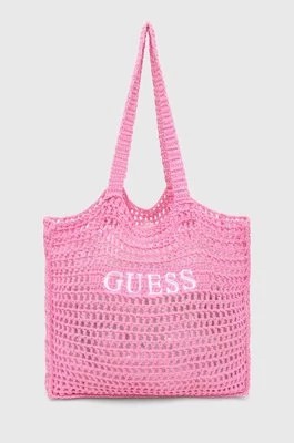 Zdjęcie produktu Guess torba plażowa kolor różowy E4GZ09 WG4X0