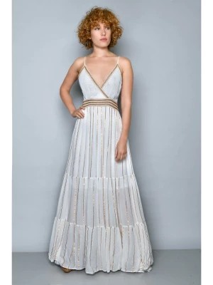 Zdjęcie produktu H.H.G. Sukienka w kolorze biało-złotym rozmiar: M
