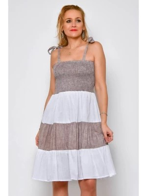 Zdjęcie produktu H.H.G. Sukienka w kolorze brązowo-białym rozmiar: S