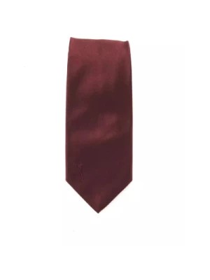 Zdjęcie produktu Haftowane burgundzkie krawaty i muszki z sizalu Billionaire