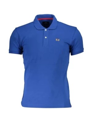Zdjęcie produktu Haftowany Slim Fit Polo Niebieska Koszula La Martina