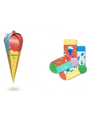 Zdjęcie produktu Happy Socks 3-częściowy zestaw prezentowy "Icecream" ze wzorem rozmiar: 22-24