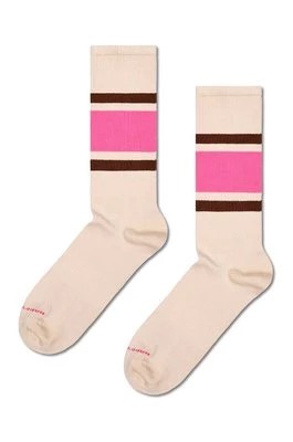 Zdjęcie produktu Happy Socks skarpetki Simple Stripe Sneaker Sock kolor beżowy P001608