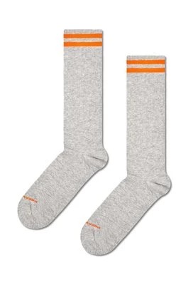 Zdjęcie produktu Happy Socks skarpetki Solid Sneaker Thin Crew kolor szary