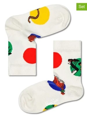 Zdjęcie produktu Happy Socks Skarpety (2 pary) w kolorze białym ze wzorem rozmiar: 33-35