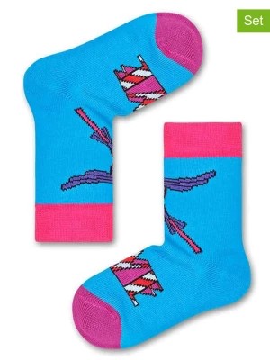 Zdjęcie produktu Happy Socks Skarpety (2 pary) w kolorze błękitnym rozmiar: 24-26