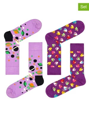 Zdjęcie produktu Happy Socks Skarpety (2 pary) w kolorze fioletowym rozmiar: 36-40