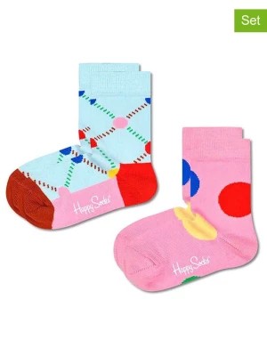 Zdjęcie produktu Happy Socks Skarpety (2 pary) w kolorze jasnoróżowo-błękitnym rozmiar: 13-21