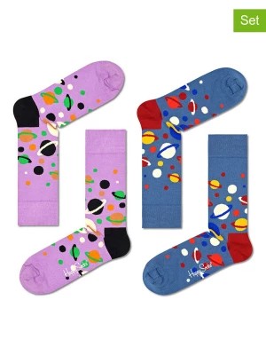 Zdjęcie produktu Happy Socks Skarpety (2 pary) w kolorze niebiesko-fioletowym rozmiar: 41-46